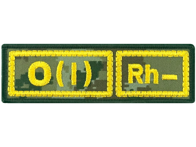 Полоска группа крови ПС AB(IV) Rh+ на цифре тактика.